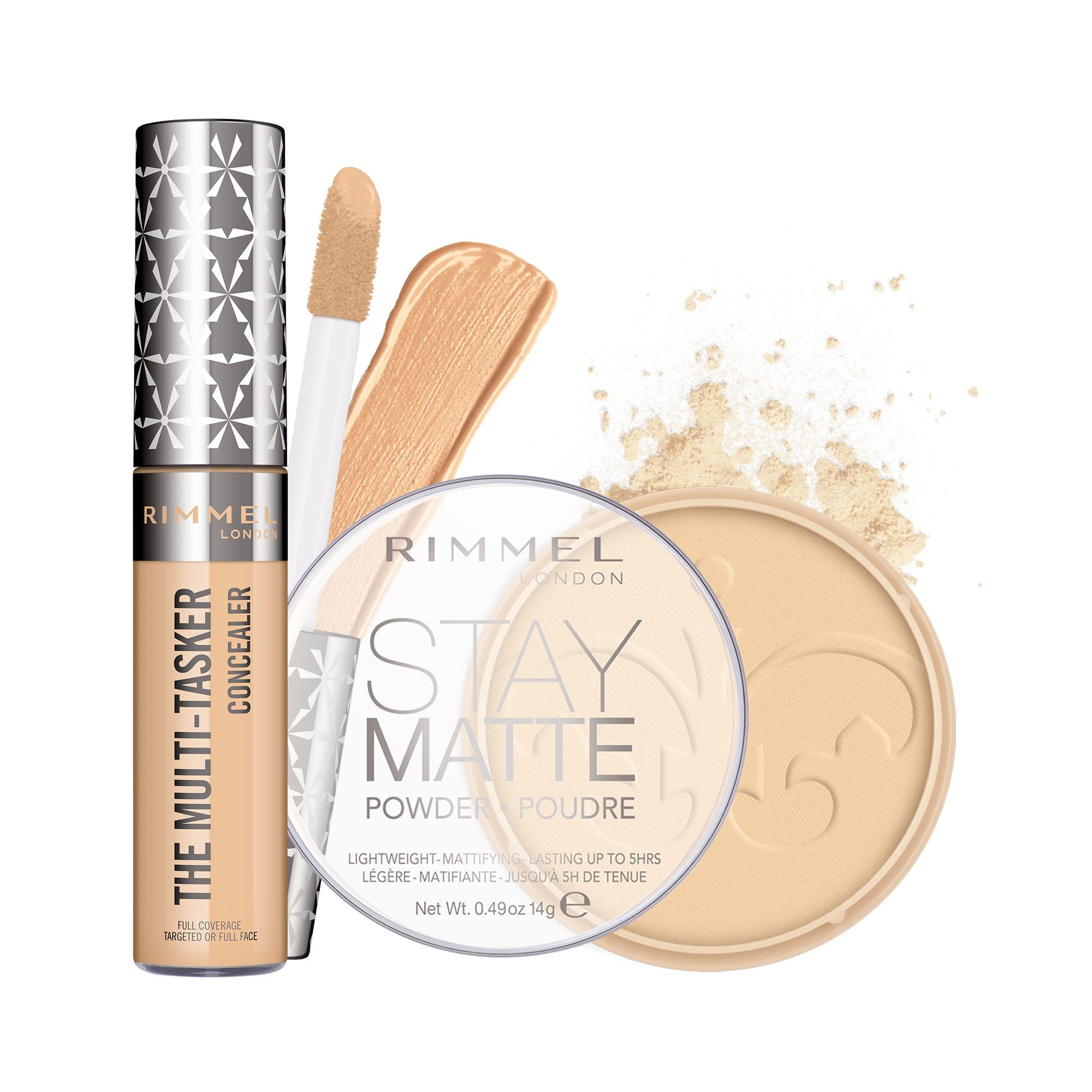 Stay Matte Pressed Powder Transparent with Multi-Tasker Concealer Light