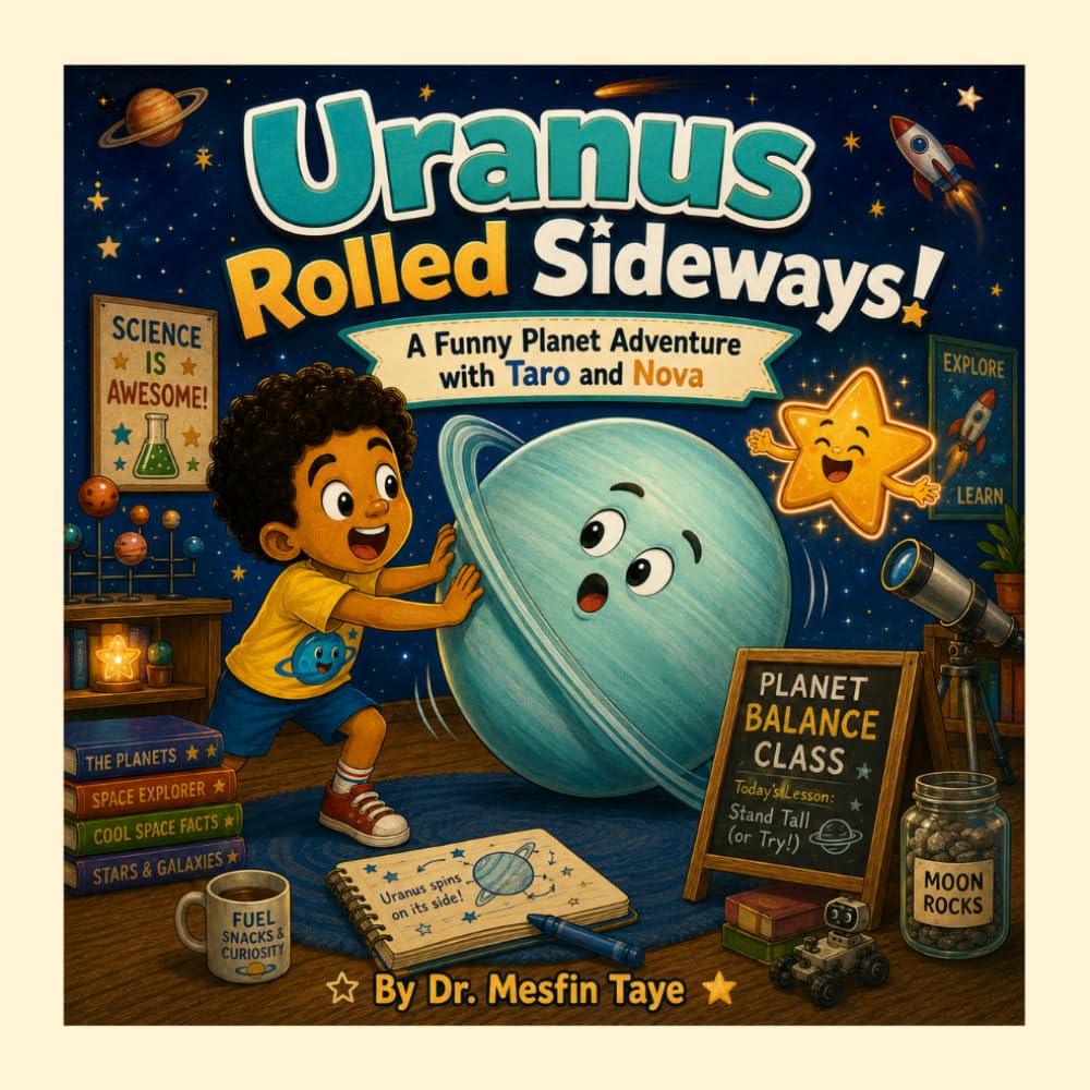 Uranus Rolled Sideways!: A Funny Planet Adventure with Taro and Nova (Science for Curious Kids Ages 6–15) (Taro and Nova's Funny Science Adventures)