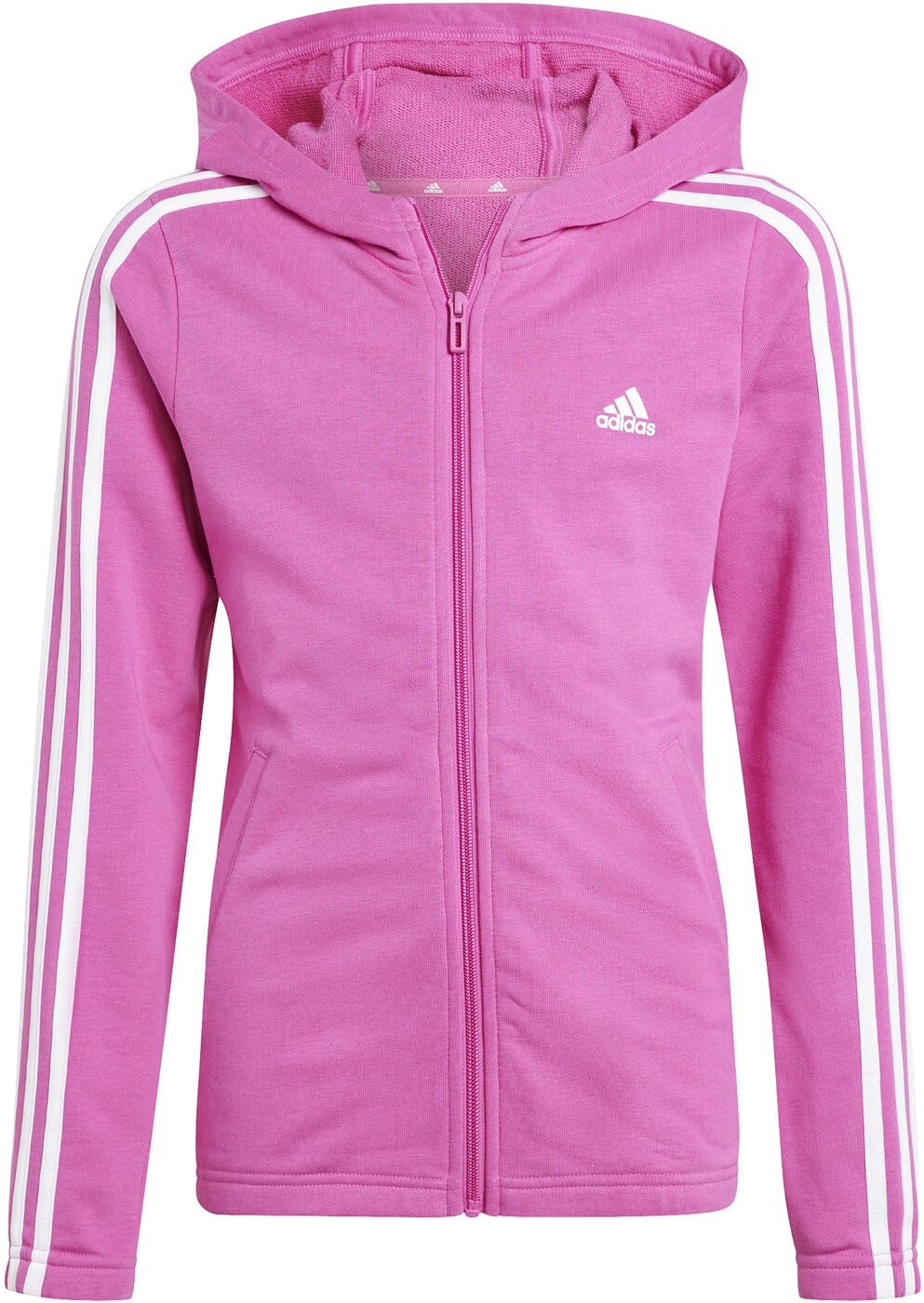 adidasGirl's Essentials 3-stripes Full-zip Hooded Track Top
