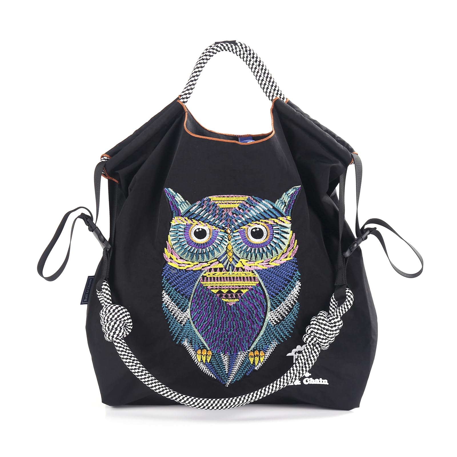 Ball&Chain Nylon Travel Tote Bag for Women，Lightweight Medium Reusable Grocery Shopping Cloth Bags，Suitable for Daily Life