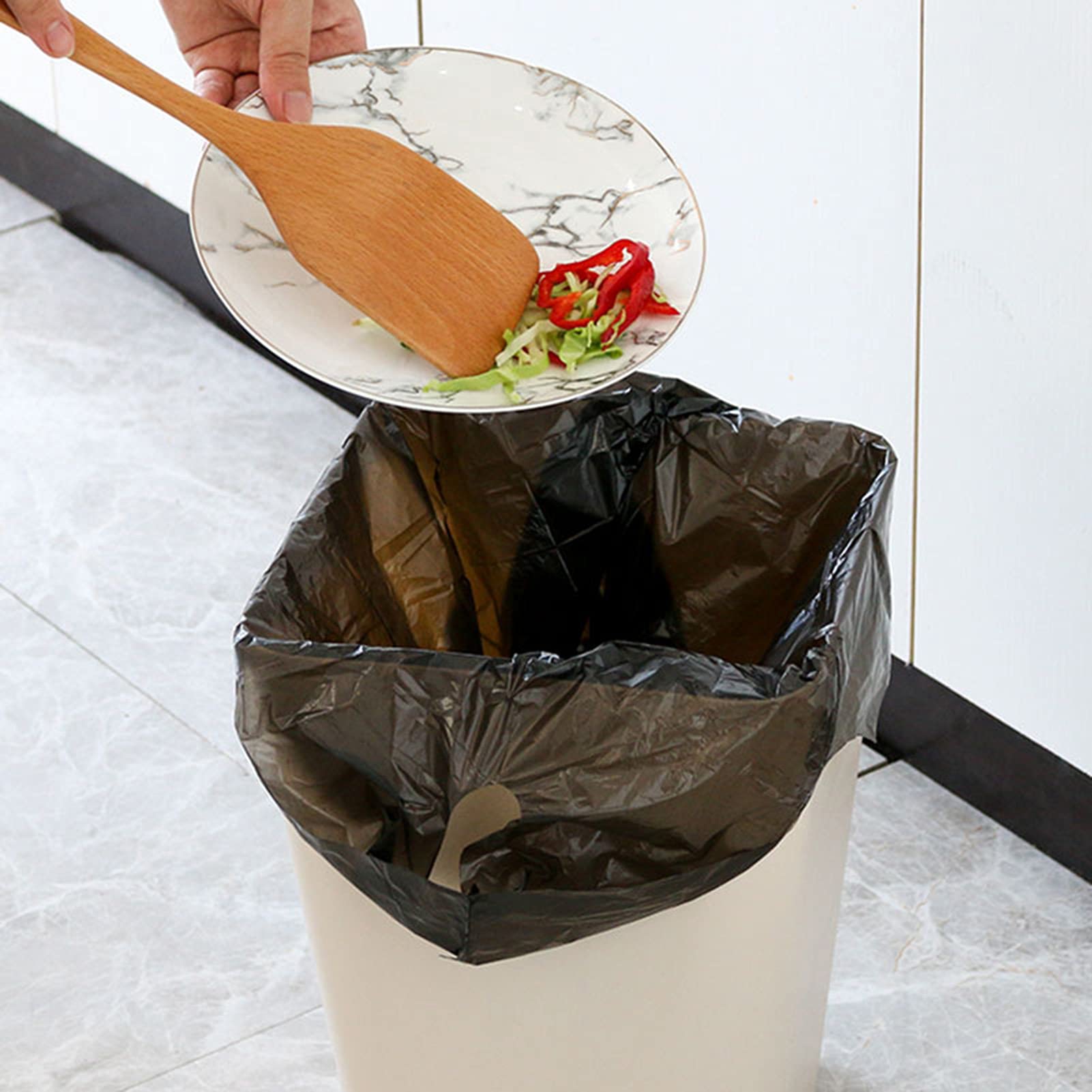 Sacchetti Per Immondizia 100 Sacchi Di Plastica Durevole Pesante Dovere Sacchetti Di Spazzatura Spessa Rifiuti Sacchi Per Casa Ufficio Giardino (55 * 80cm)