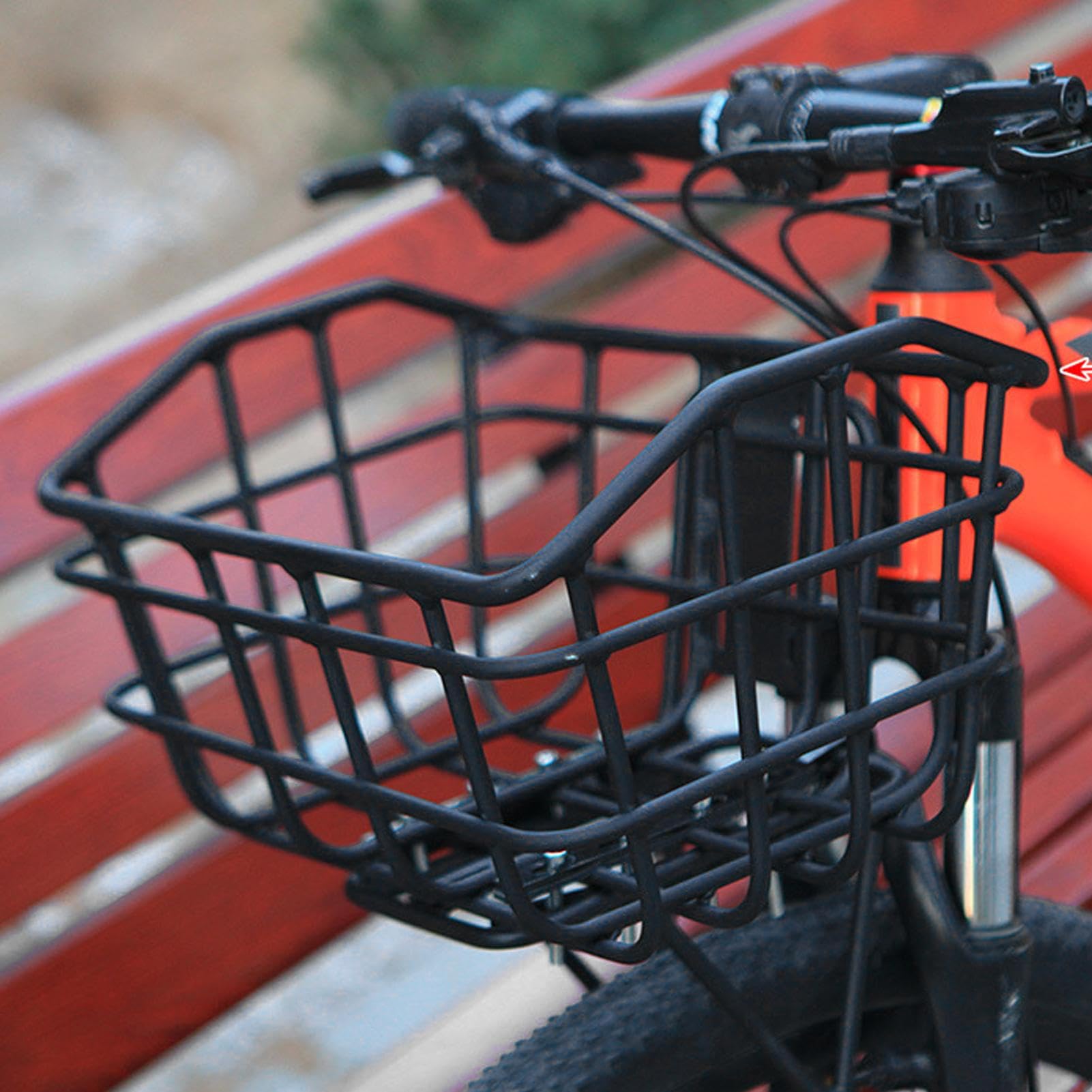 Panier De Vélo Avant En Métal, Rangement Pratique Pour Guidon - Multicolore