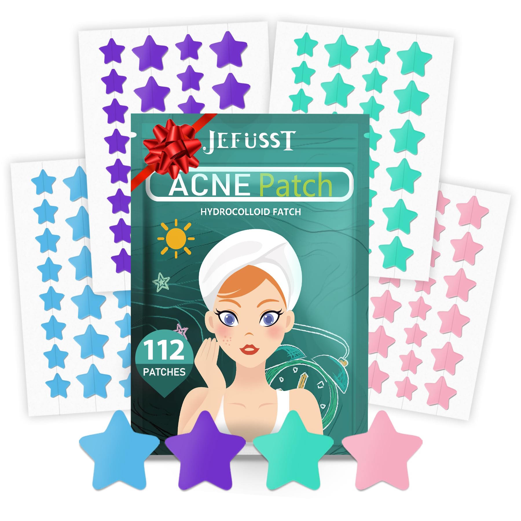 Jefusst Star Acne Pimple Patch 112 Counts