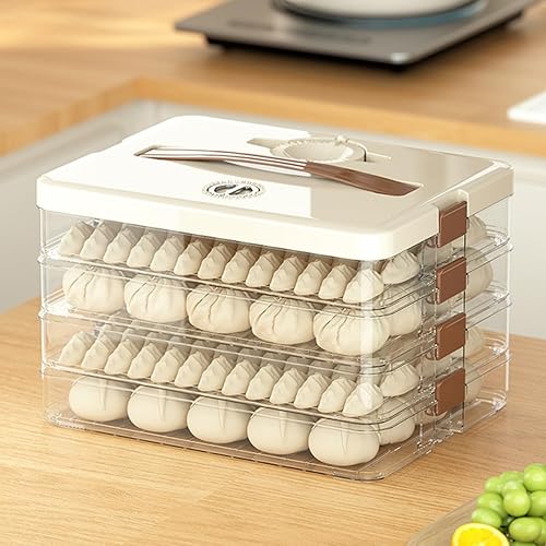 Miniatura 3 de Contenedor de almacenamiento de alimentos, caja transparente para conservación de alimentos con tapas, organizador de albóndigas, para cocina y