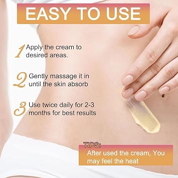 B Flat Belly Firming Cream, Skin Tightening Cream for Cellulite, Firming and Tightening Lotion for Belly, Arms, Thighs and Butt, Moisturizing For Women and Men, 2.03 Fl. OZ.