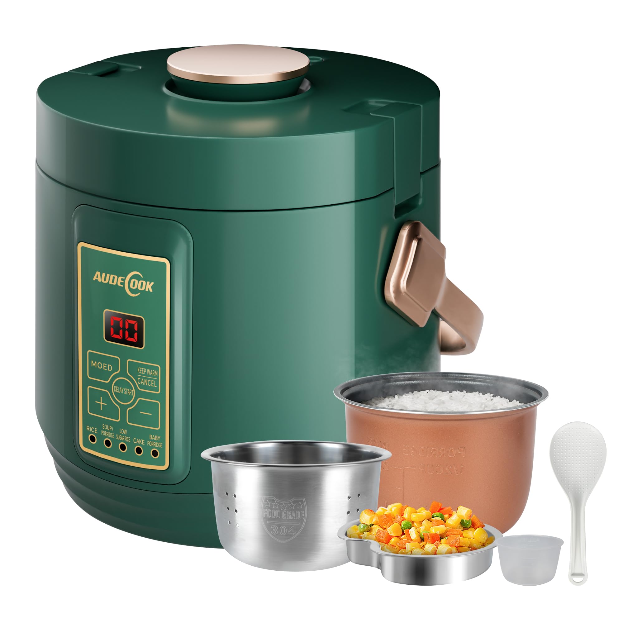 Audecook Mini Rice Cooker 1.2L