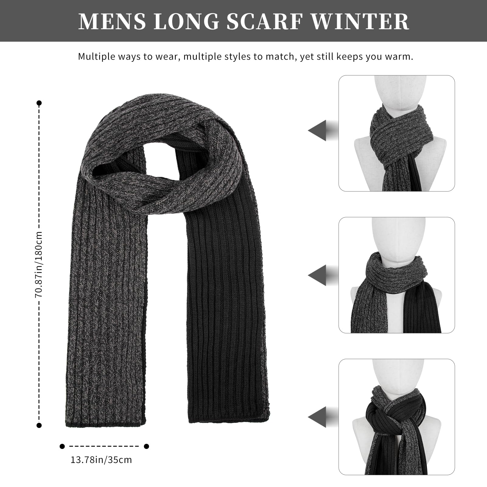 Mütze Schal und Touchscreen Handschuhe Set Wintermütze Thermohandschuhe Schal für Herren Strickmütze 3 STÜCKE Unisex Hüte für Damen Winter Accessoires für Herren Damen