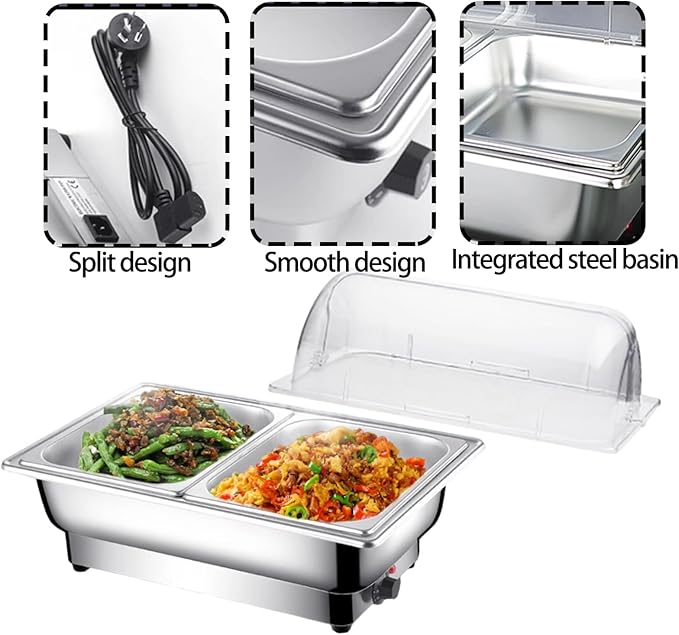 Olla Eléctrica Buffet Acero Inoxidable con Control de Temperatura 35°C~85°C miniatura 2