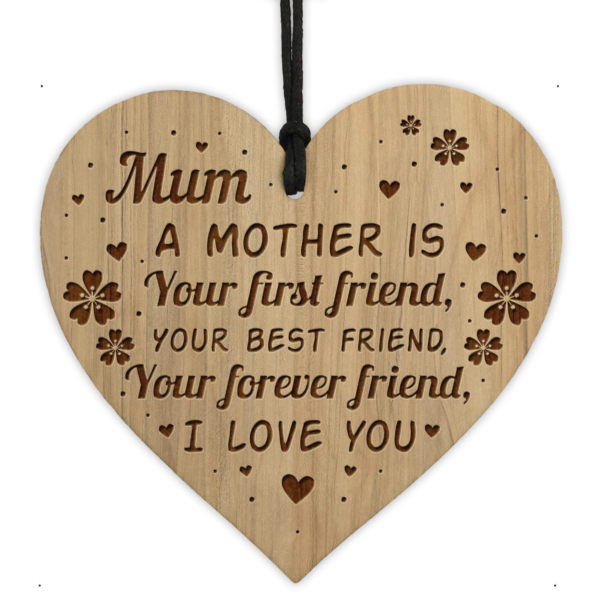 Red Ocean Mum Gifts Birthday Christmas Best Friend Plaque Engraved Heart Gift Frm Daughter Son