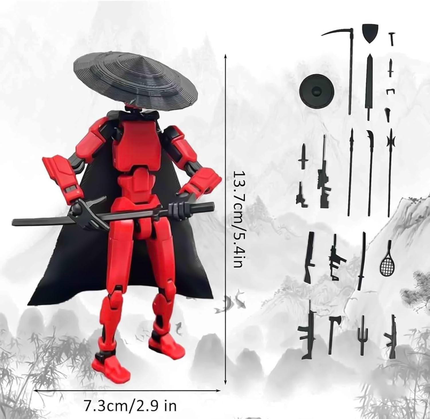 ZhuXlXxlLiand T13 Action Figure 3D Printed Titan 13 Action Figure Assembled T13 Action Figures Multi-Jointed Movable Toys 13 Action Figures for Toy Collectors and Desk Decorations - Image 2