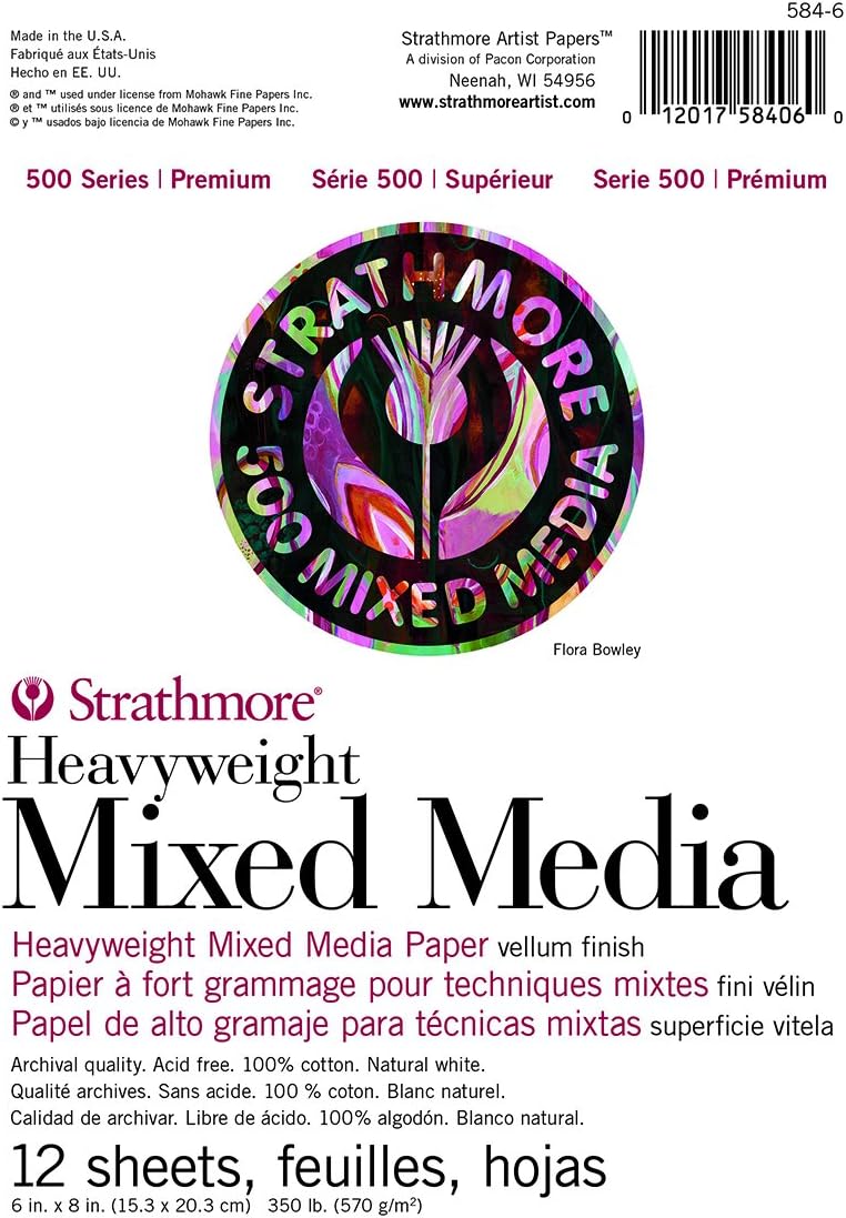 Strathmore 500 Series Heavyweight Mixed Media Pad 9"X12"-12 Sheets -62584900 : Everything Else