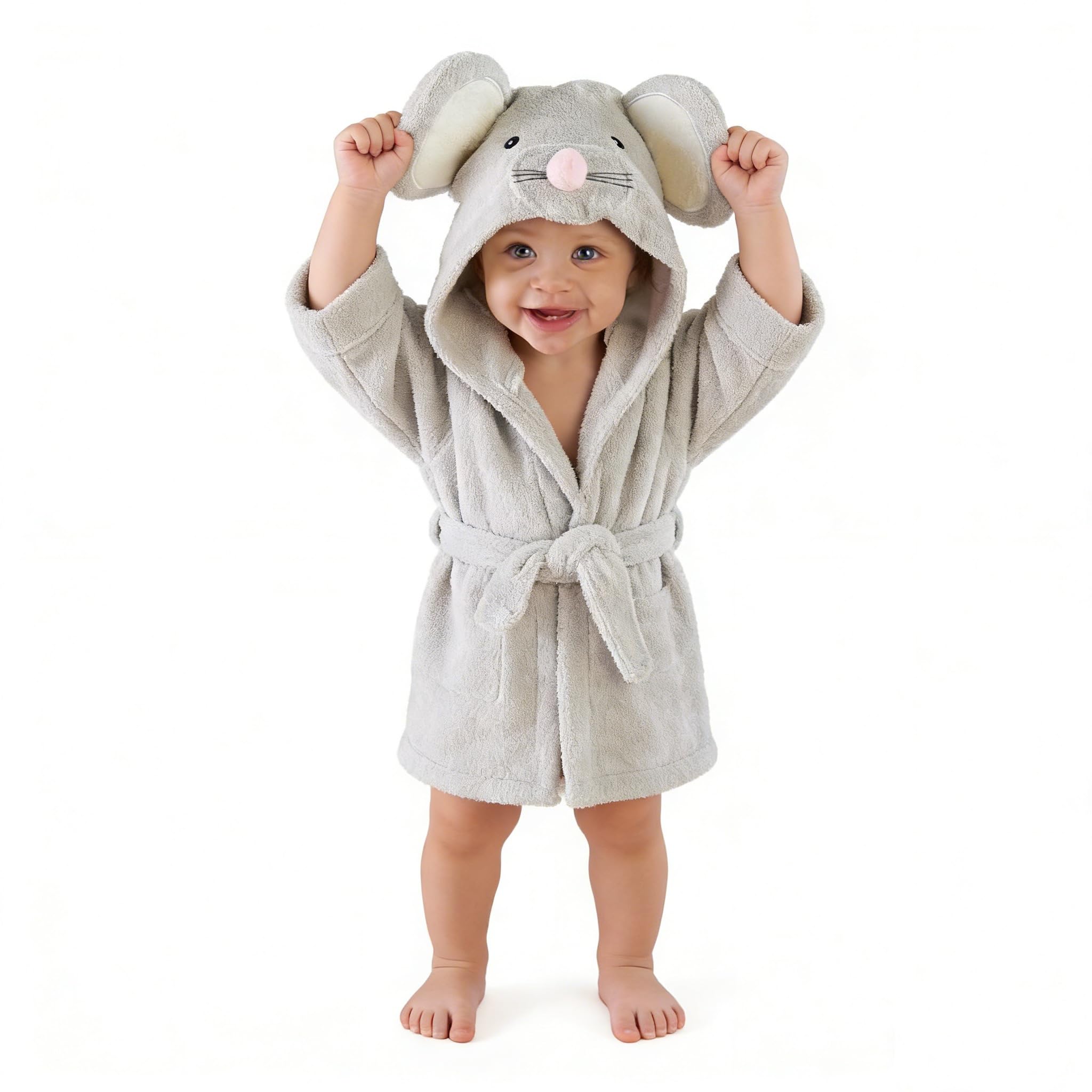 Baby Boy Bathrobe Hooded Towels Unisex Infant Bath robe Towel For Toddle Terry Ultra Absorbent Durable Blankets