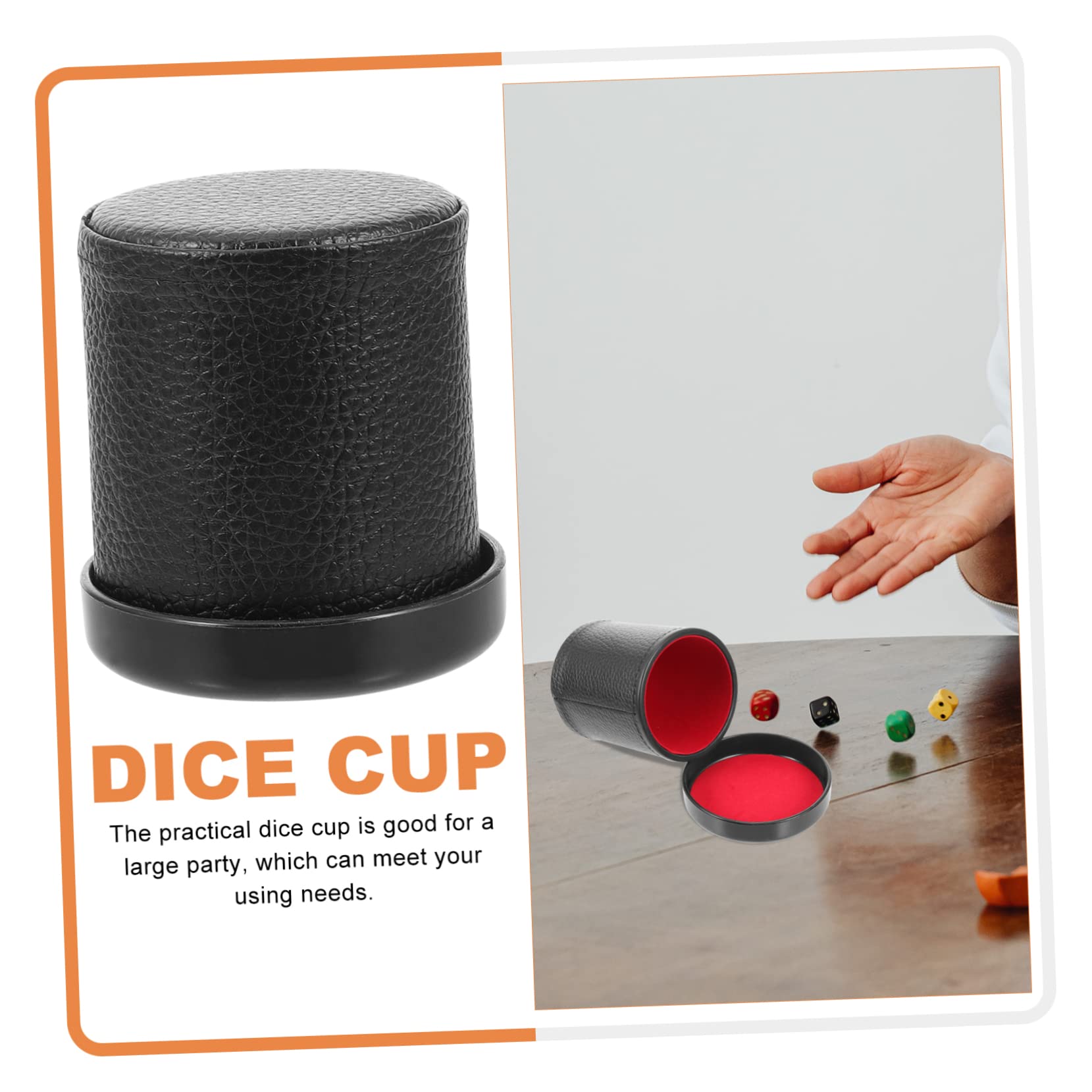 1 Juego de Vasos de Piel silenciosos para colador de Dados, Taza, Soporte para Cubos Reutilizable, Soporte para agitación, para Cubos de agitación, Accesorios de Juego Bar