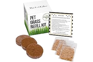 The Cat Ladies Cat Grass Refill Kit 100% Organic Cat Grass - 3 Pack