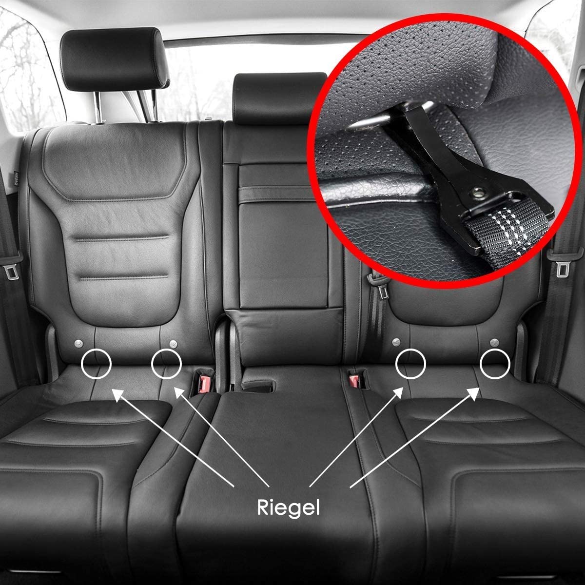 SlowTon Anschnallgurt Hund Auto, Verstellbare Sicherheitsgurt für ISOFIX und Latch, Ruckdämpfung Hundegurt mit Universellem Schäkel und 360° Swivel Karabiner für alle Hunderassen & Autotypen