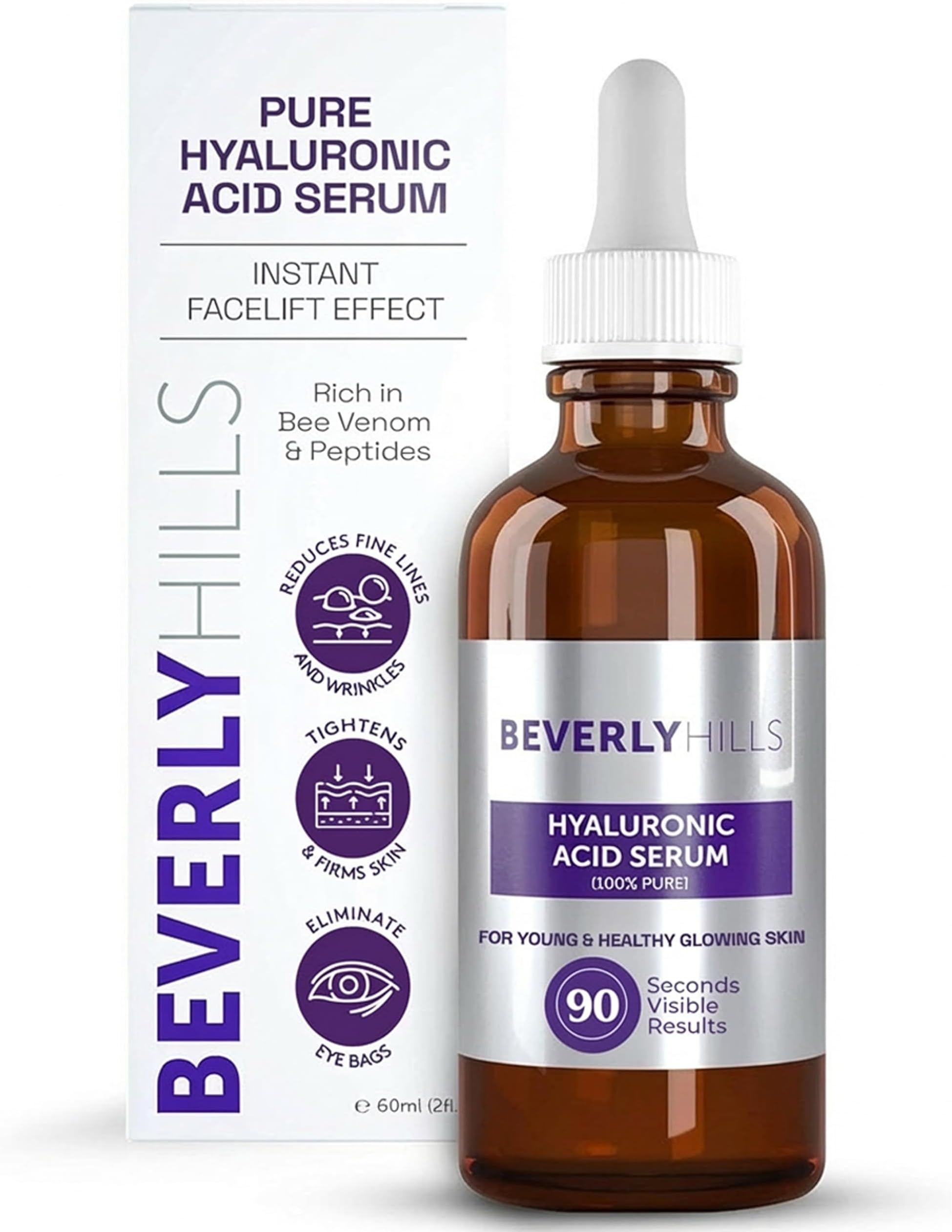 – Hyaluronic Acid Face Serum | Pure Hyaluronic Acid for Anti-Wrinkle, Anti-Aging, Hydration | Fast Absorbing, Fragrance Free, Hydrating Serum for All Skin Types | 60ml