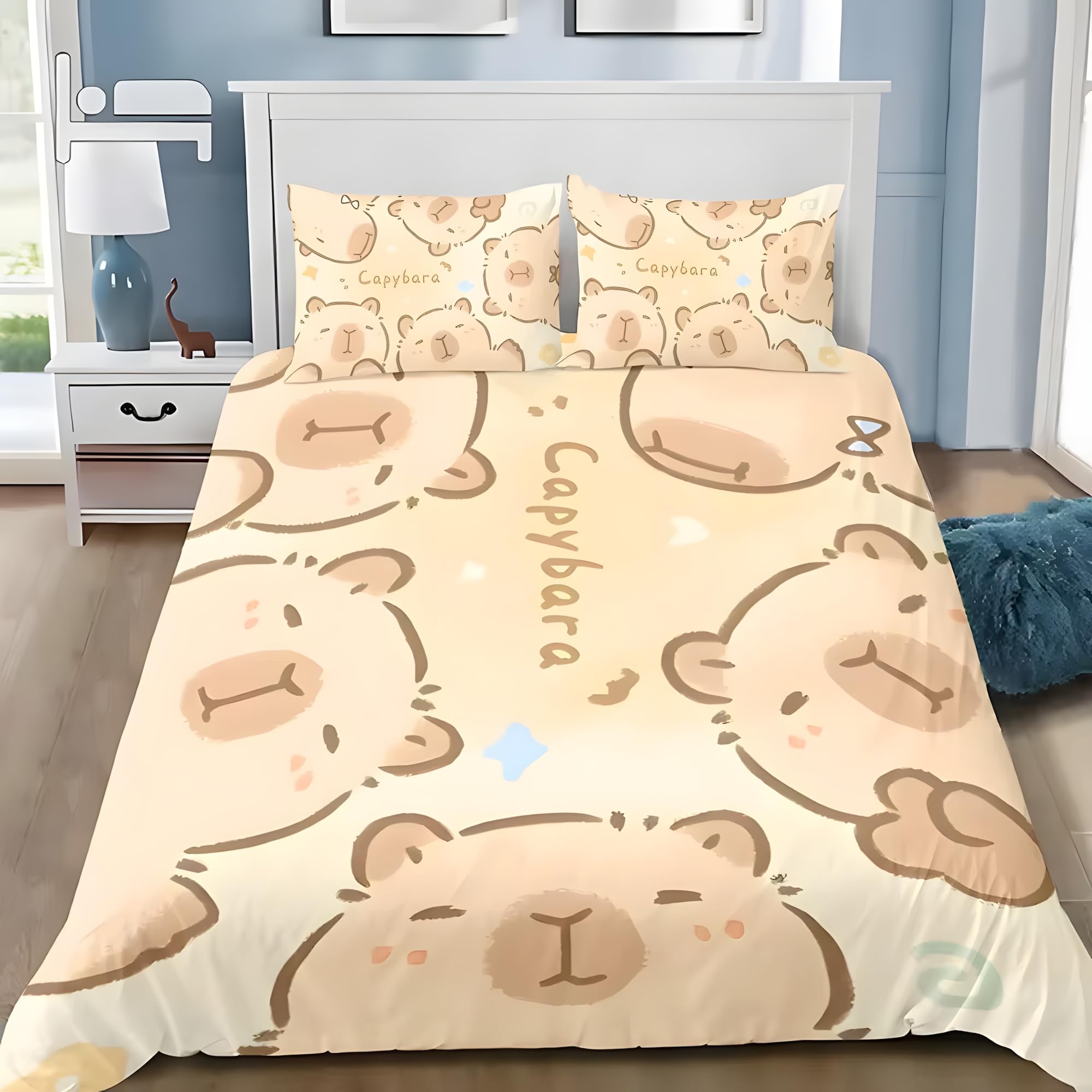 Parure de lit capybara enfant en microfibre : fini les draps rêches qui perturbent le sommeil