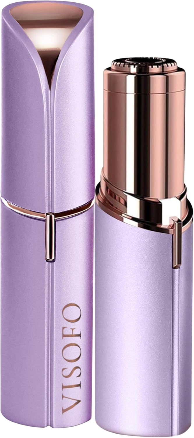 Facial Hair Removal for Women – Electric Razor Device, Small Dermaplaning Remover Tools Finishing Epilator Trimmer Face Dermaplane Shavers Beauty Gadgets Accessories by VISOFO (Amethyst) Facial Hair Removal for Women – Electric Razor Device, Small Dermaplaning Remover Tools Finishing Epilator Trimmer Face Dermaplane Shavers Beauty Gadgets Accessories by VISOFO (Amethyst)