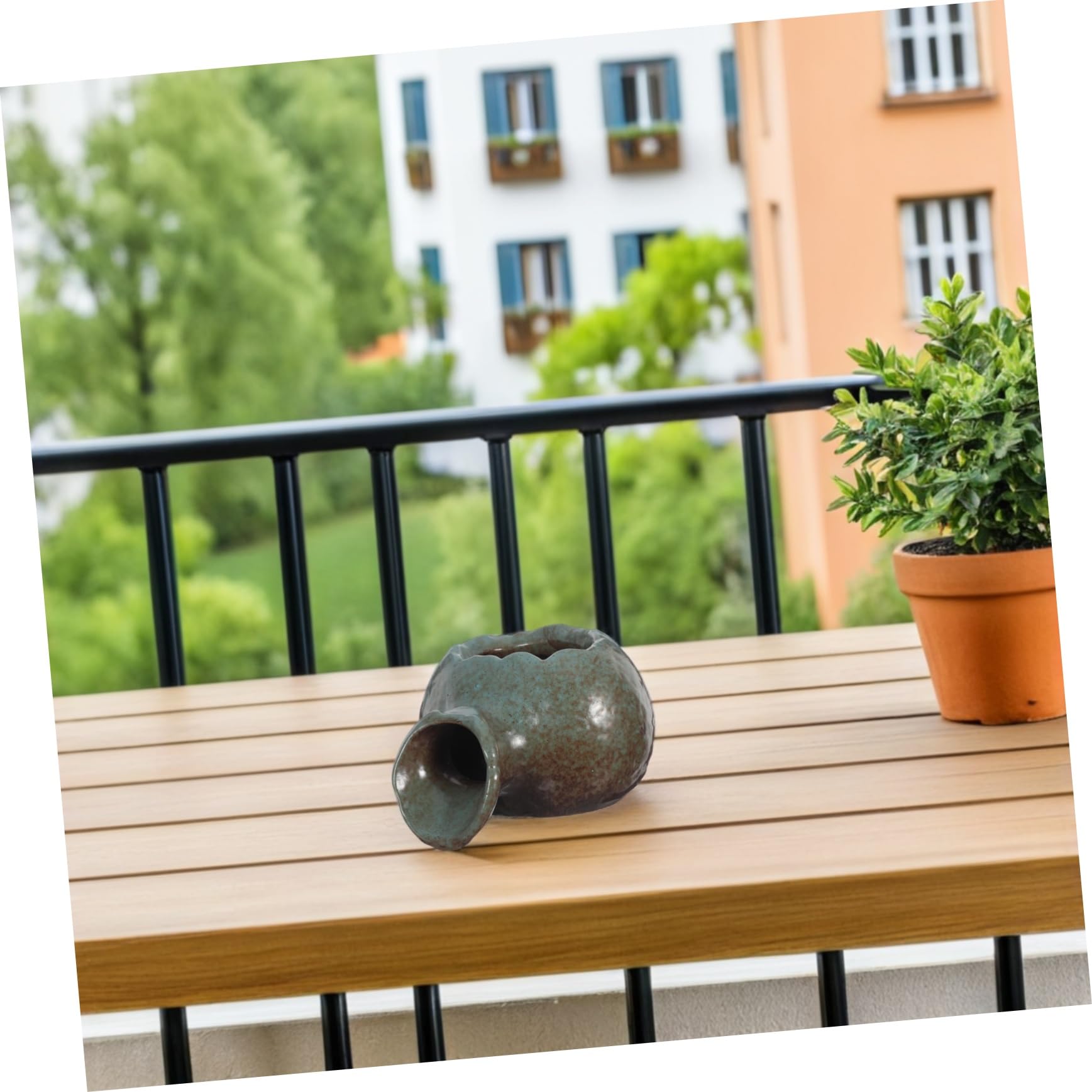 Vaso per Acquario in Ceramica Circolazione Acqua Decorazione per Acquario e Terrario Design Elegante per Casa e Giardino per Giochi d Acqua e Laghetti per Pesci