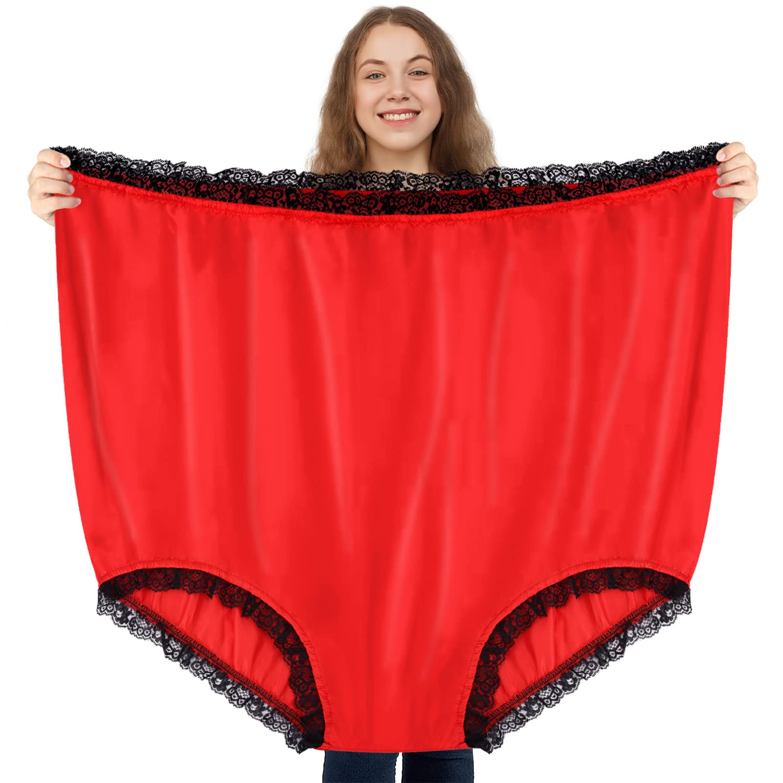 HOMQYTE Granny Panties Gag Gifts for Women Funny Giant Novelty Undies White Elephant Gift for Adults Prank