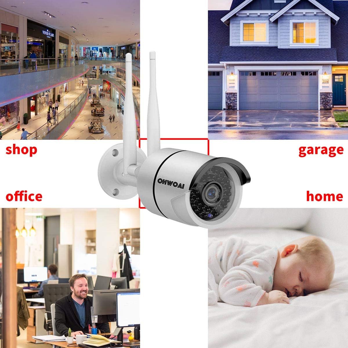 Bеѕt Dеаl Prоduсt 5MP Wireless Security Camera Extend,5.0mp Full HD Home Surveillance IR LED Camera Extend for OHWOAI WiFi Kit