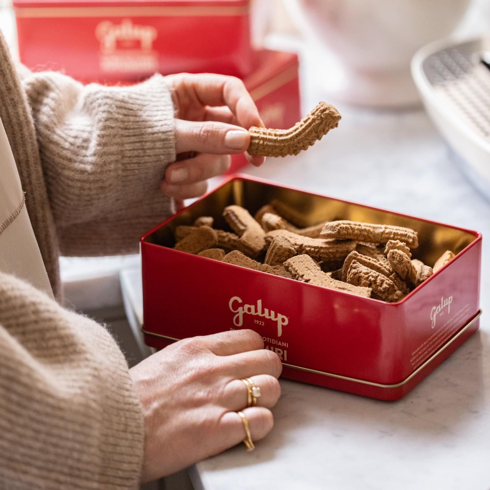 Galup Krumiri Piemontesi 250g in Latta Litografata - Biscotti al Burro e Uova Fresche - Frollini Tradizionali da Inzuppo per Colazione e Merenda - Elegante Confezione Regalo Vintage