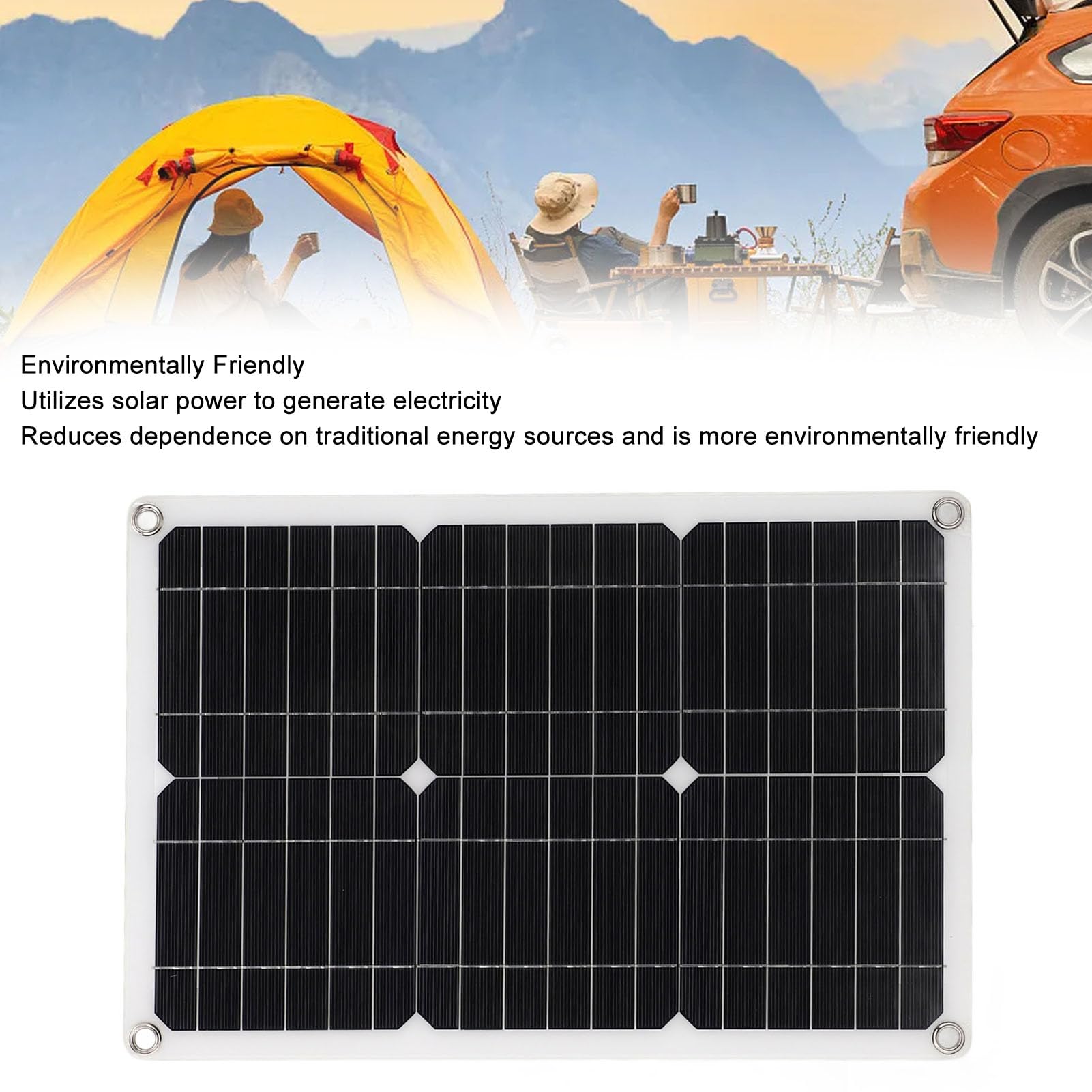 Amazon.co.jp: 18V 20W セミフレキシブルソーラーパネル、ワニ口