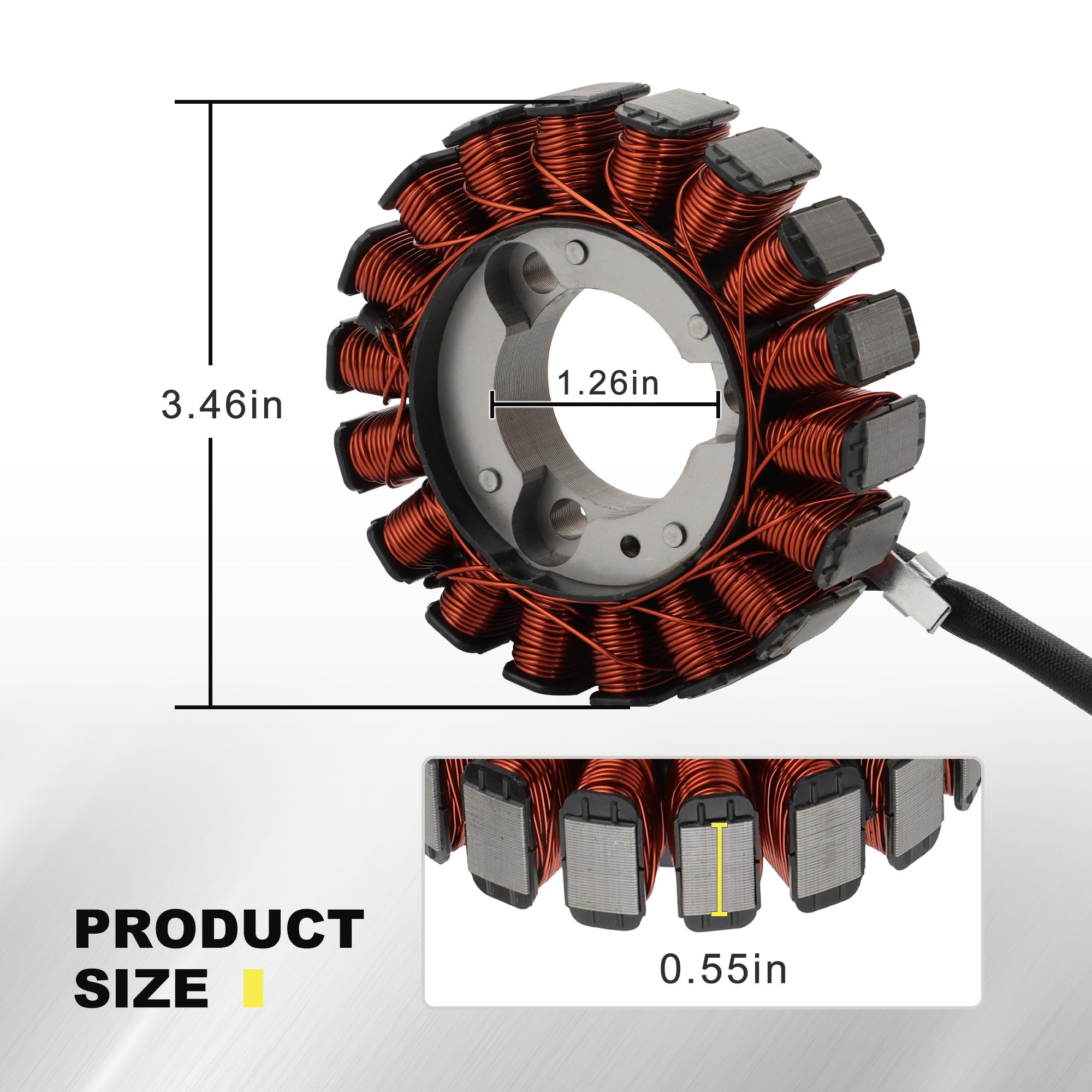 Magneto Stator Lichtmaschinen 12 Spulen 5 Drähte DC Kompatibel mit 250cc Scooter ATV Quad Dirt Bike Go Kart Pit Buggy