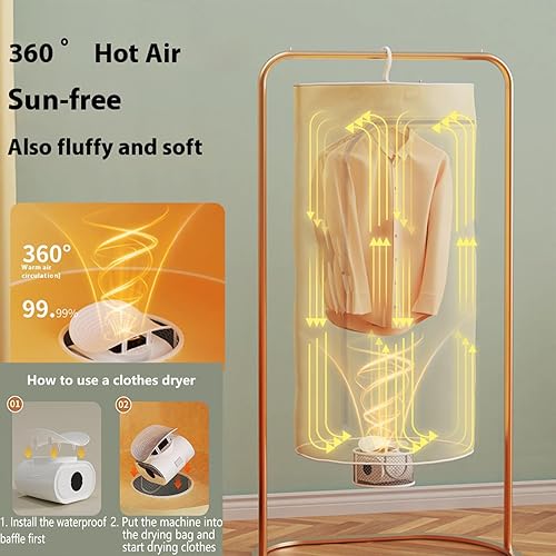 Vista 3 de 3 in 1 Multifunctional Folding Automatic Ironing Machine, Portable Boot Dryer, Heater for Office Clothes Dryer Shoe Dryer Heater for Family