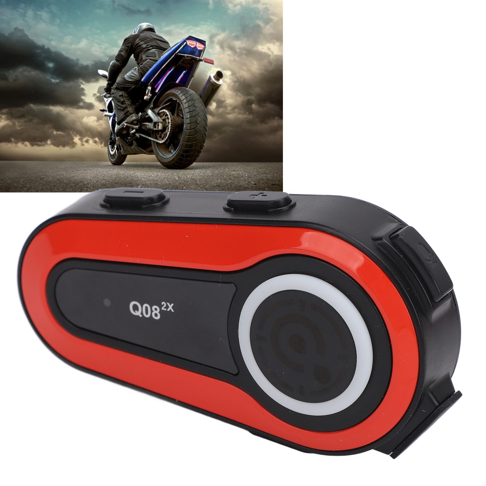 Zestaw Słuchawkowy Motocyklowy, Wodoodporny Zestaw Słuchawkowy z Interkomem do Kasku IPX6 z możliwością ładowania i Interkomem do Motocykla