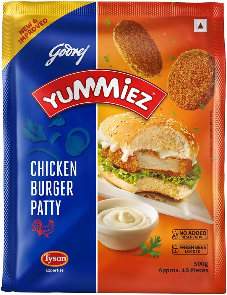 Godrej Yummiez Chicken Burger Patty, 500 g
