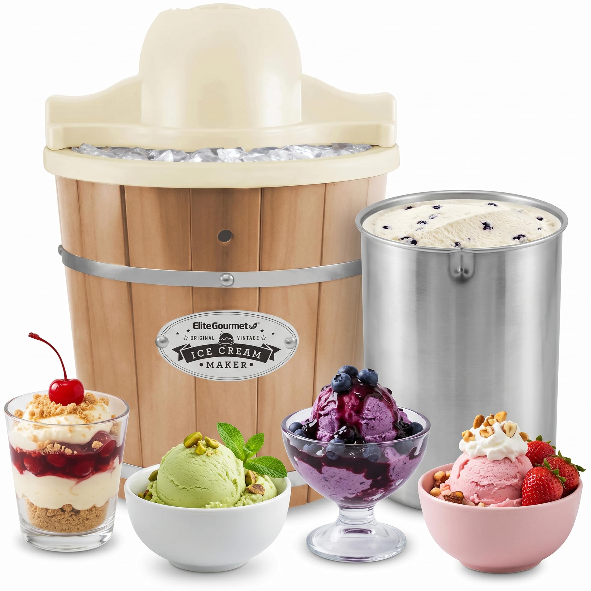 Elite Gourmet EIM-924L 4 Quart Old Fashioned Bucket