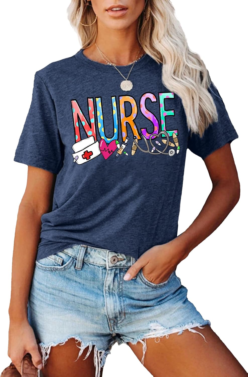 Nurse Shirt Women Nursing Student T-Shirt School Nurse Gift Casual Short Sleeve Inspirational Tee Tops - Image 2