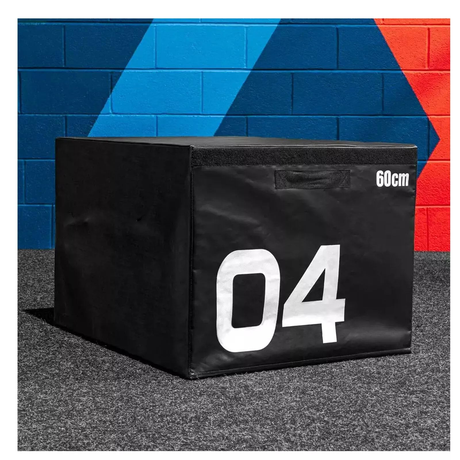 Plyometric Jumping Box – Soft Foam Stackable Fitness Gym Plyo Box Set (Single & Complete Set Options) (Black 90 x 75 x 60 cm)