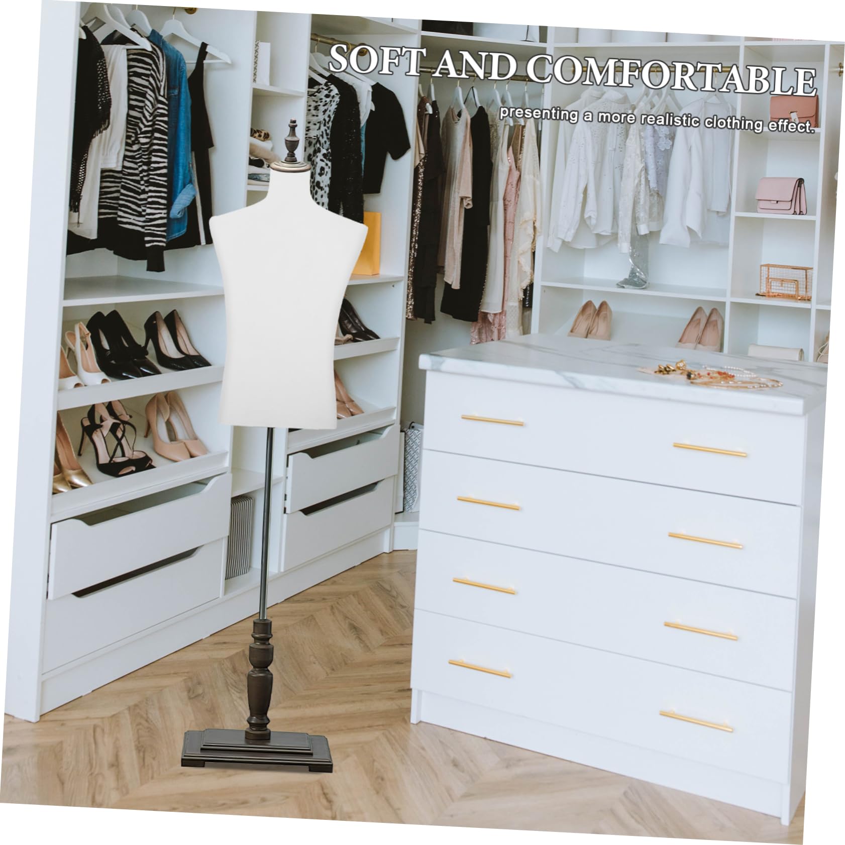 VILLFUL Mannequin Body for Sewing Fake Model Props Half Body Mannequin Covers Pattern Form Cotton Cover