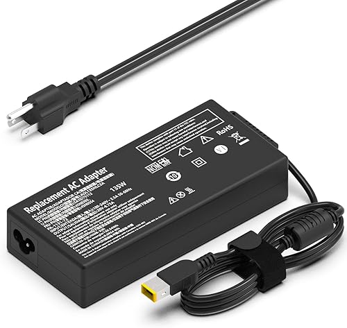 Adaptador de CA de 135 W Cargador para portátil Lenovo IdeaPad Y40-70 Y50-70 Y50-80 Y520-15 Y700-15ISK 720-15IKB Thinkpad P1 P71 440P T450P T460P disponible en Yaxa Peru