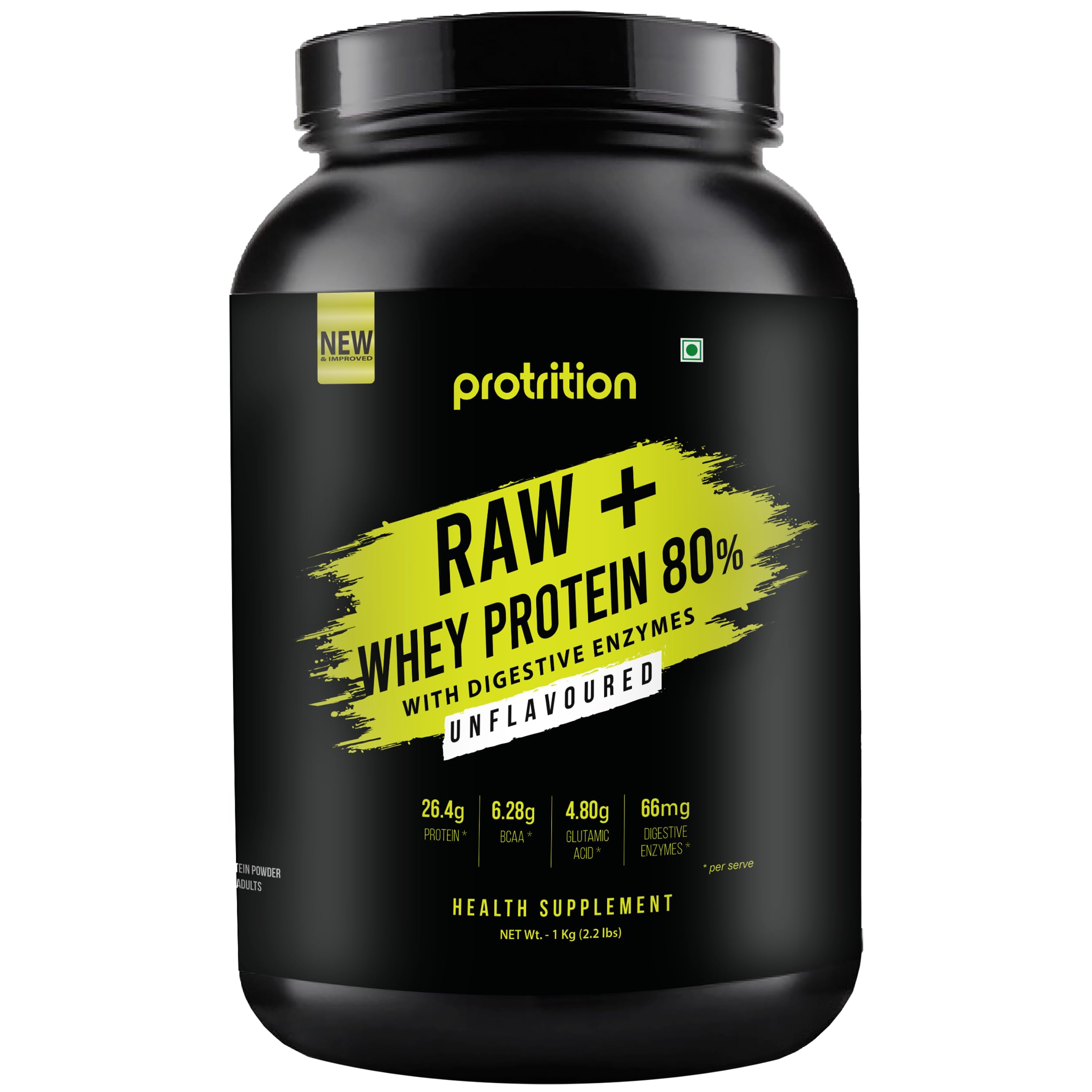 Protrition Raw+ Whey Protein Powder 80% | Unflavoured - 1kg (30 Servings) | 26.4g Protein, 6.28g BCAA per SCOOP | Added Digestive Enzymes | Muscle Growth, Strength And Recovery (B0CQCQYKCM) Amazon Price History, Amazon Price Tracker