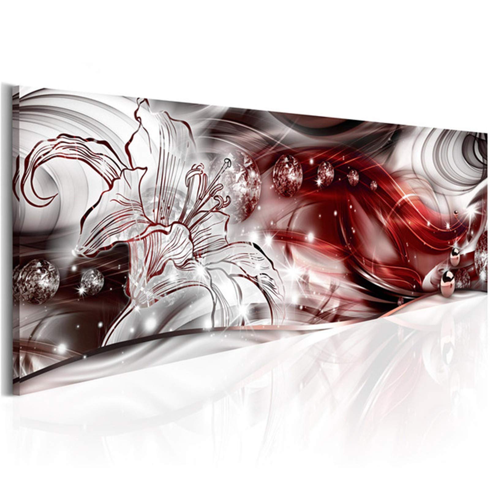 Kit Point de Croix Diamant Fleurs de lys 16x48inch Strass Ronds Brillant Peinture Diamant 5D DIY