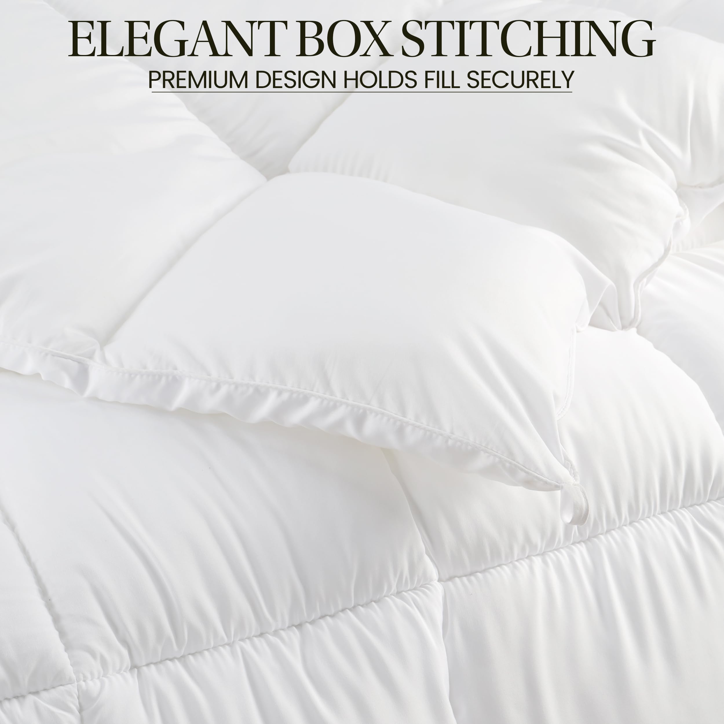 Utopia Bedding Duvet Double,10.5 Tog coverless Duvet with Corner Tabs, Box Stitched Quilt (Double, White) — view 7