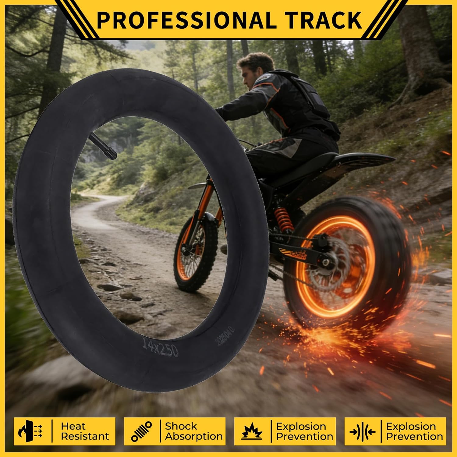 Generic 2 Pack Electric Bike Fat Tire Bike Tube,Front and Rear Inner Tube,Compatible with Tutto Tutti Soleil 01 Electric Dirt Bike