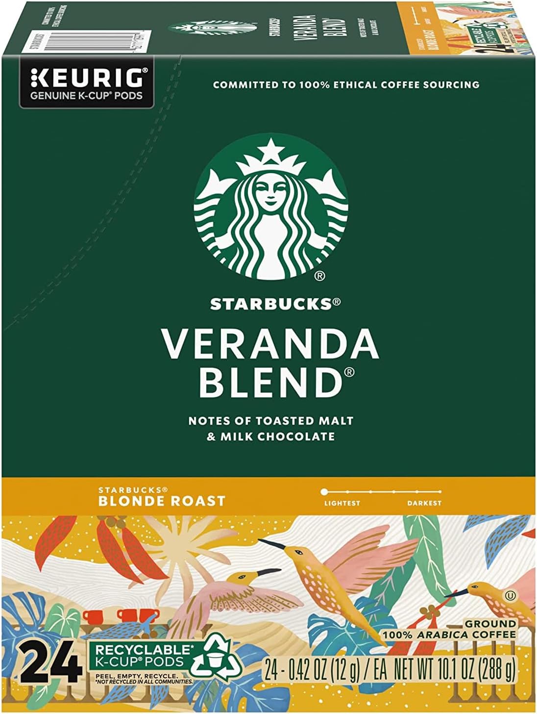 SOUTHERN BASICS Starbucks K-Cup Coffee Pods—Dark Roast Coffee—Roast for Keurig Brewers—100% Arabica— Essentially for Southern Basics (Veranda)