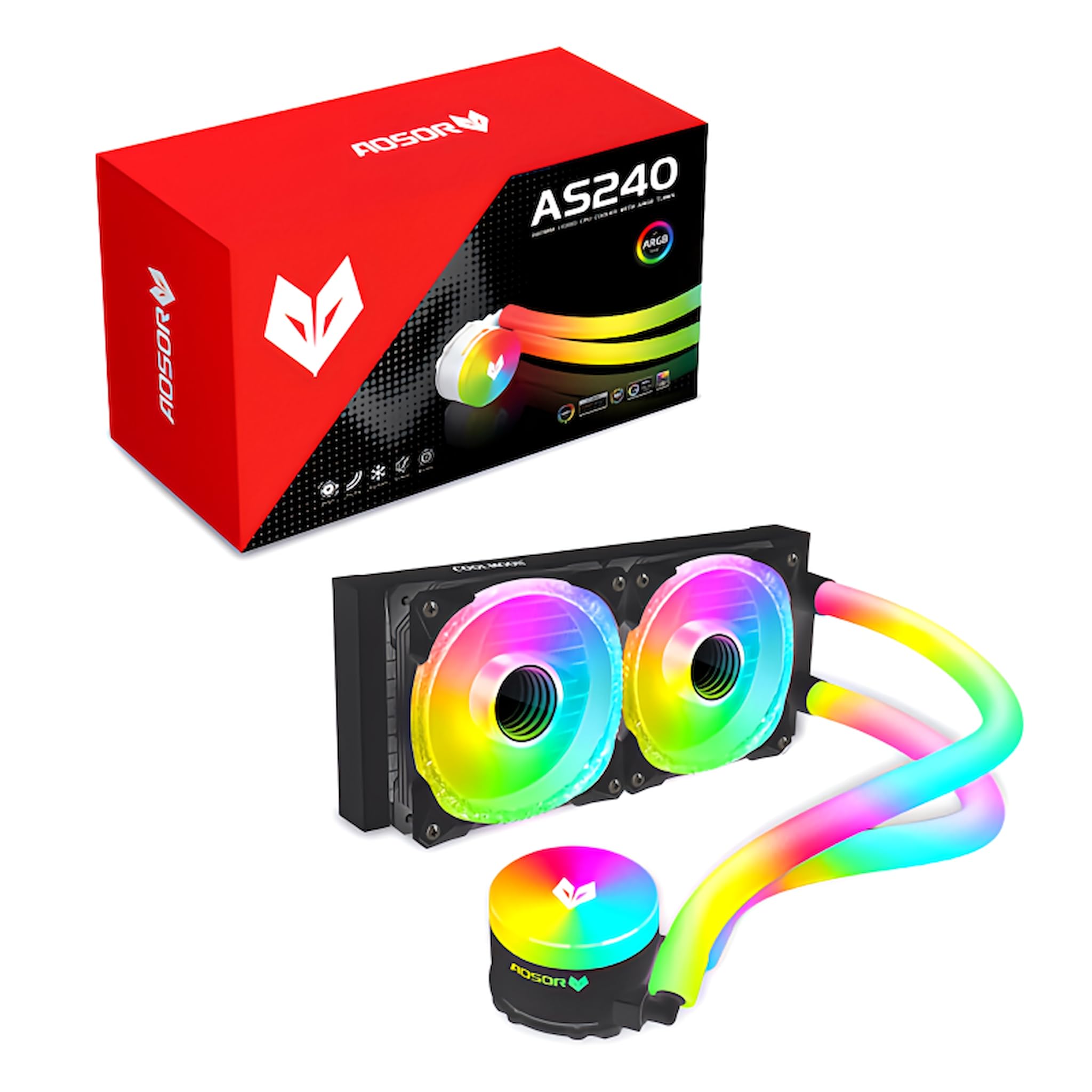 Amazon.co.jp: 【スモールラボ】COOLMOON ホースLED 簡易水冷