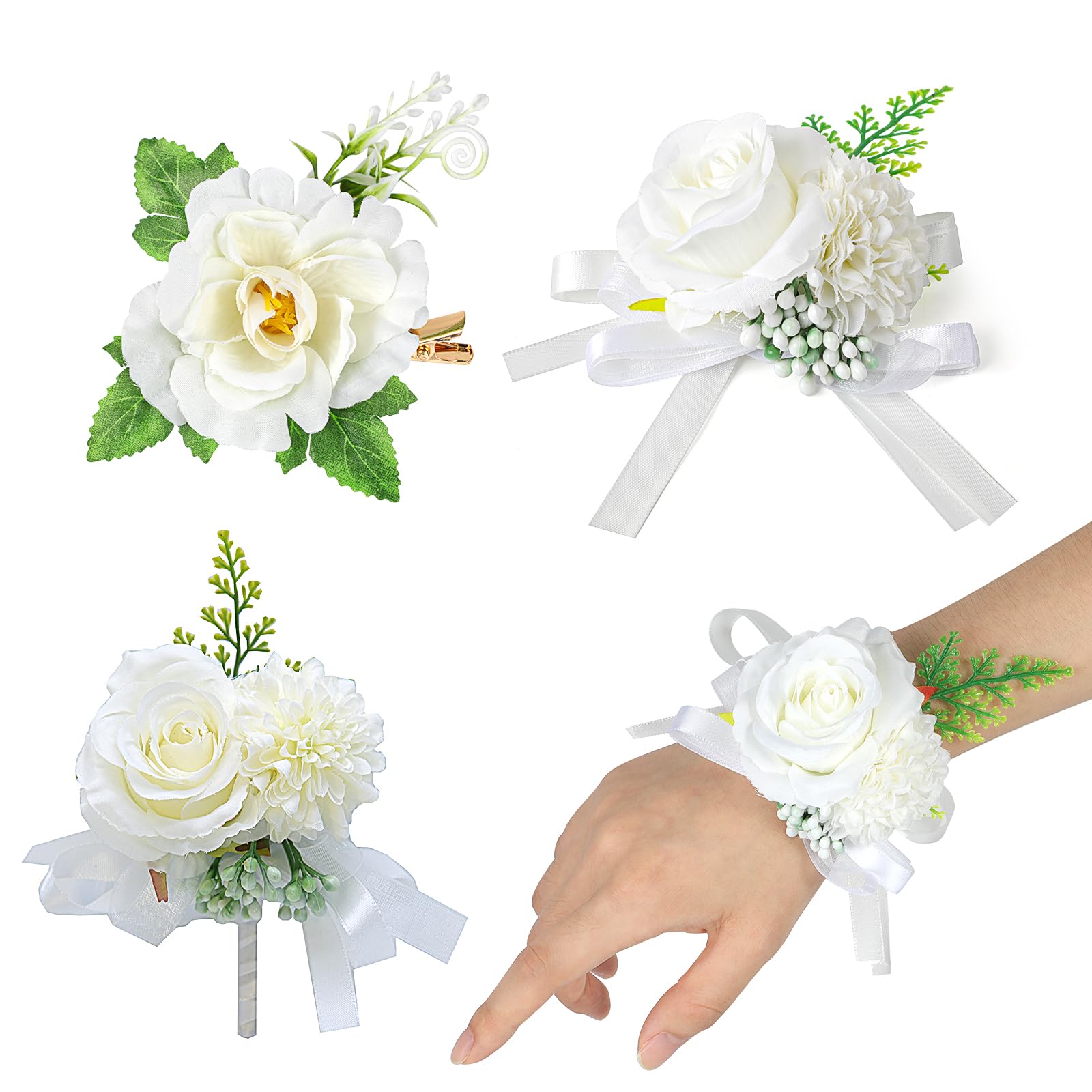 Commercio all'ingrosso sposa polso fiore Duty rosa sposo fiore Boutonniere per a