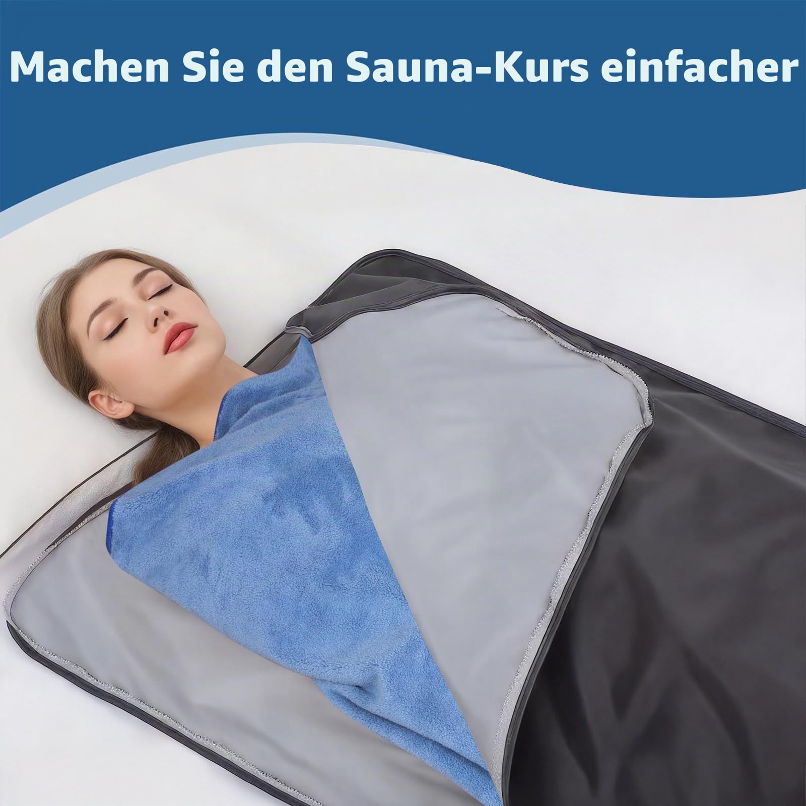 Infrarot-Saunadecke, Handtuch, 76,2 x 177,8 cm, wiederverwendbar, maschinenwaschbar, Einlage, Handtuch, einfache Entgiftung, vereinfacht die Reinigung, super saugfähig, perfekter Begleiter für