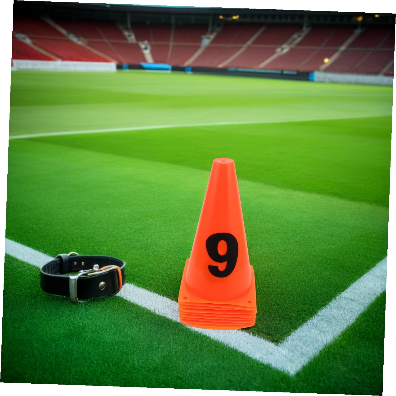 10 Piezas Marcadores de Entrenamiento de Fútbol Unidades Numeradas Conos Deportivos para Campos de Fútbol Interior y Exterior