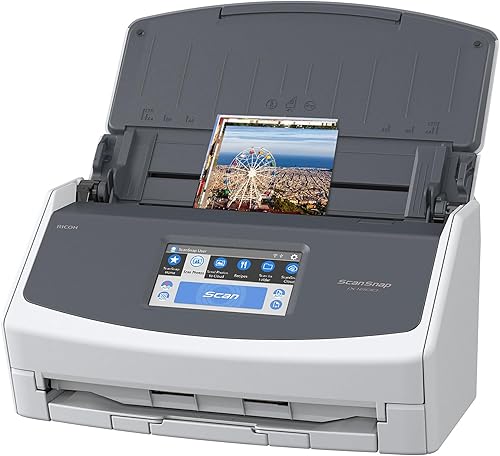 Vista 12 de ScanSnap iX2500 Escáner de Documentos, Fotos y Recibos, Inalámbrico o USB, de Alta Velocidad, Habilitado para la Nube, con Pantalla Táctil Grande