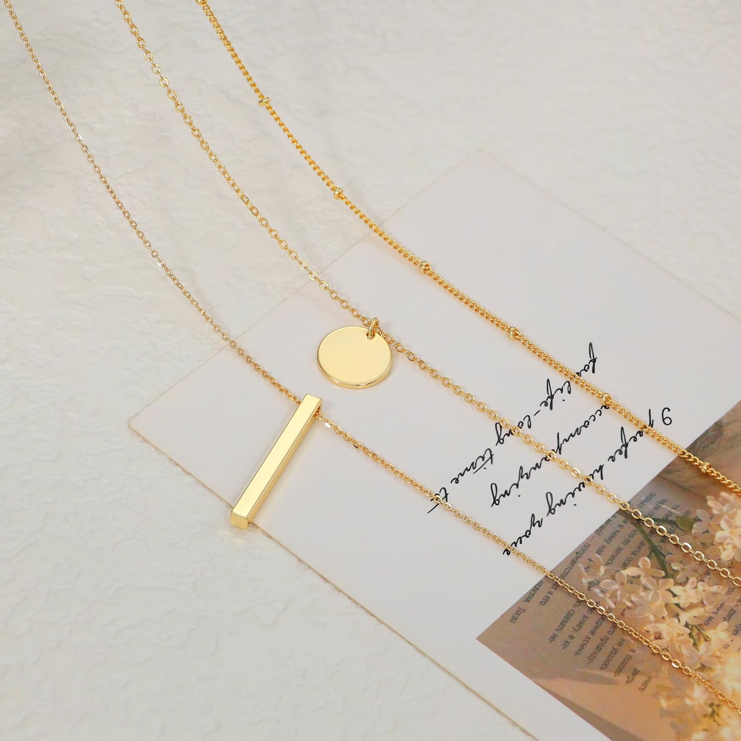 14K Gold Plated Layered Necklaces for Women Trendy, Stackable Dainty Gold Plated Chain Necklace Layering Beach Cute Fashion Pendant Choker Necklaces Jewelry Set Gifts for Women - Image 6