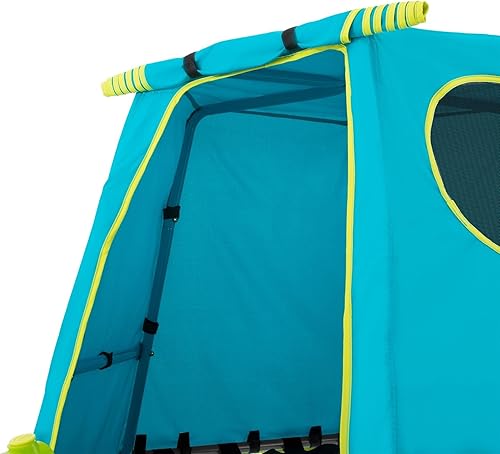 Miniatura 4 de Explorer 2 Jungle Gym - Juego de escalada con marco de acero ajustable, toldo y plataforma resistentes a la intemperie, juego al aire libre