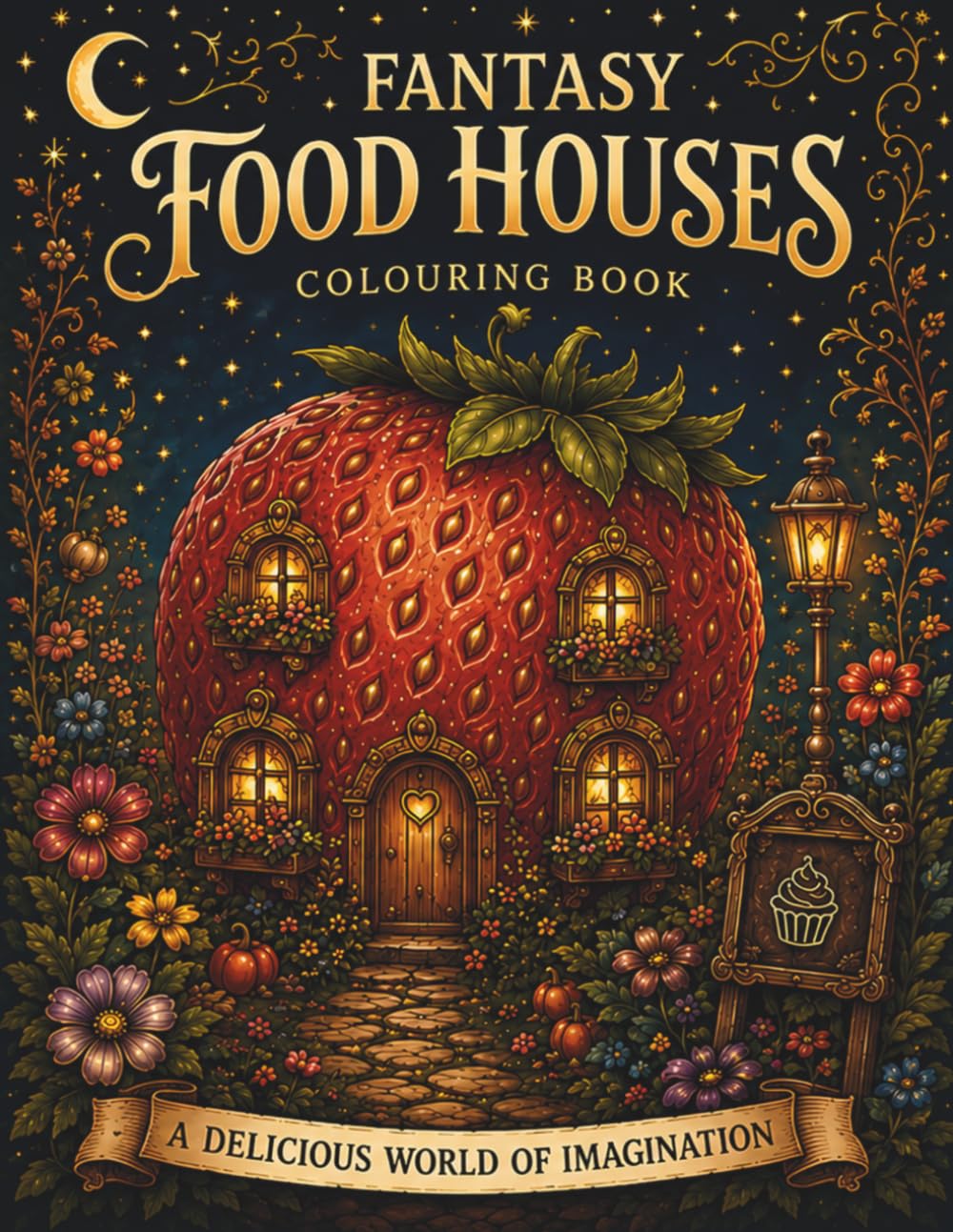 Fantasy Food Houses Colouring Book: A delicious world of imagination