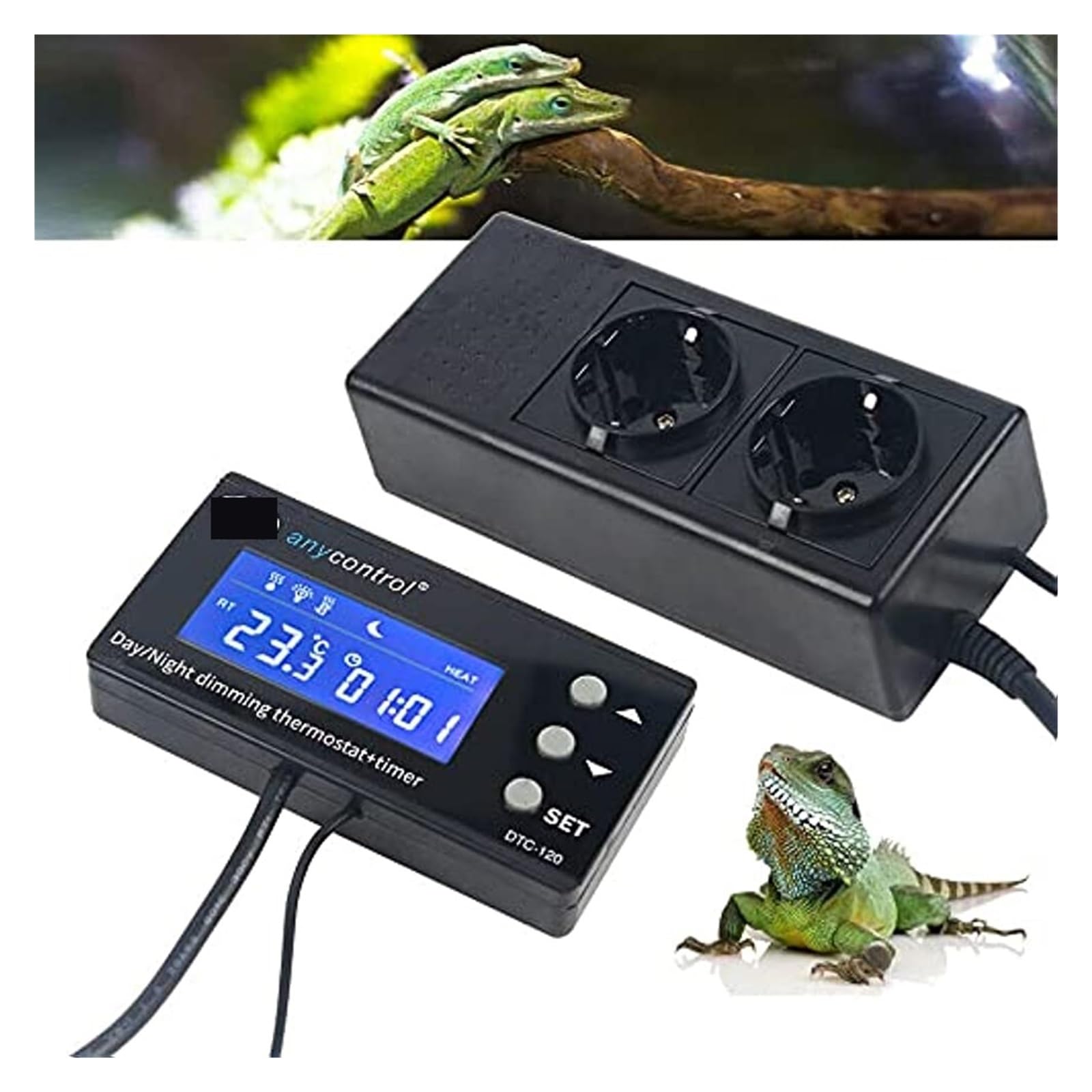 Termostato LCD digital, controlador de temperatura for terrario reptiles Para uso de bricolaje